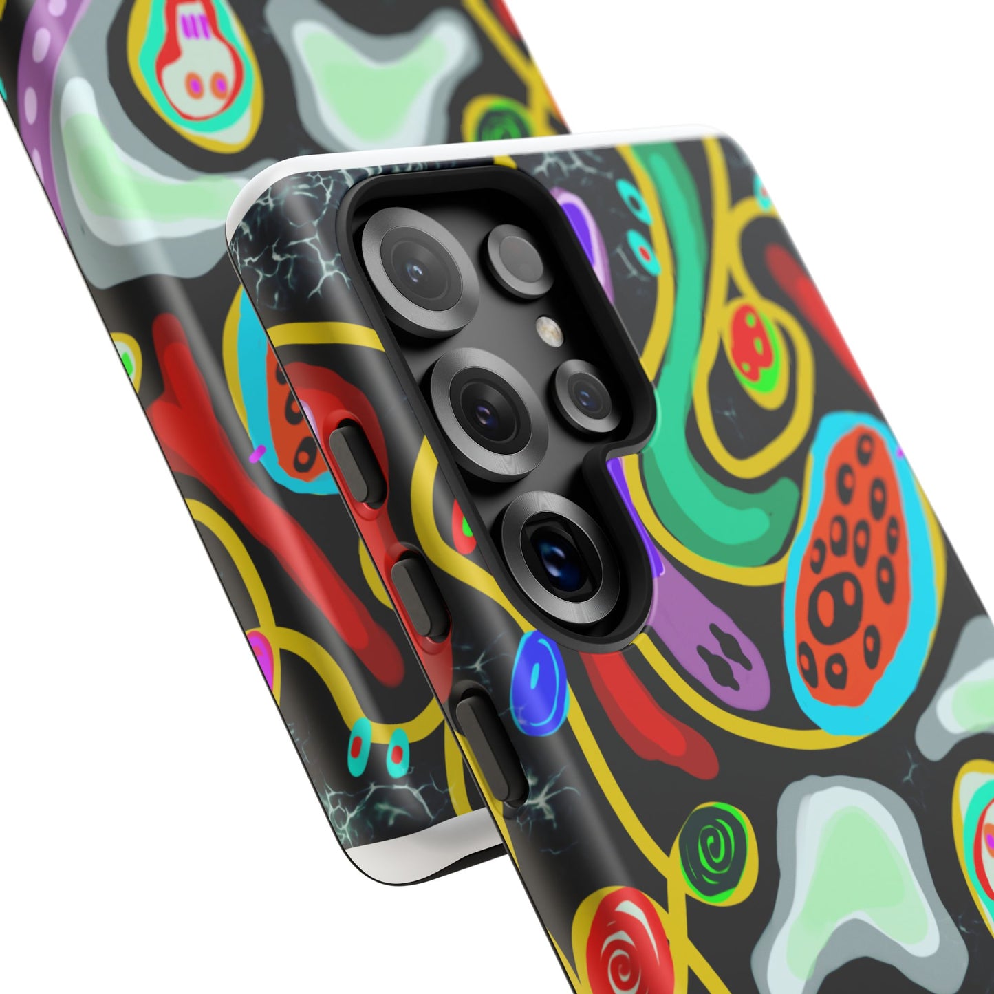CRAZY4  Abstract Neon Skull Phone Case — Colorful Psychedelic Protective Cover