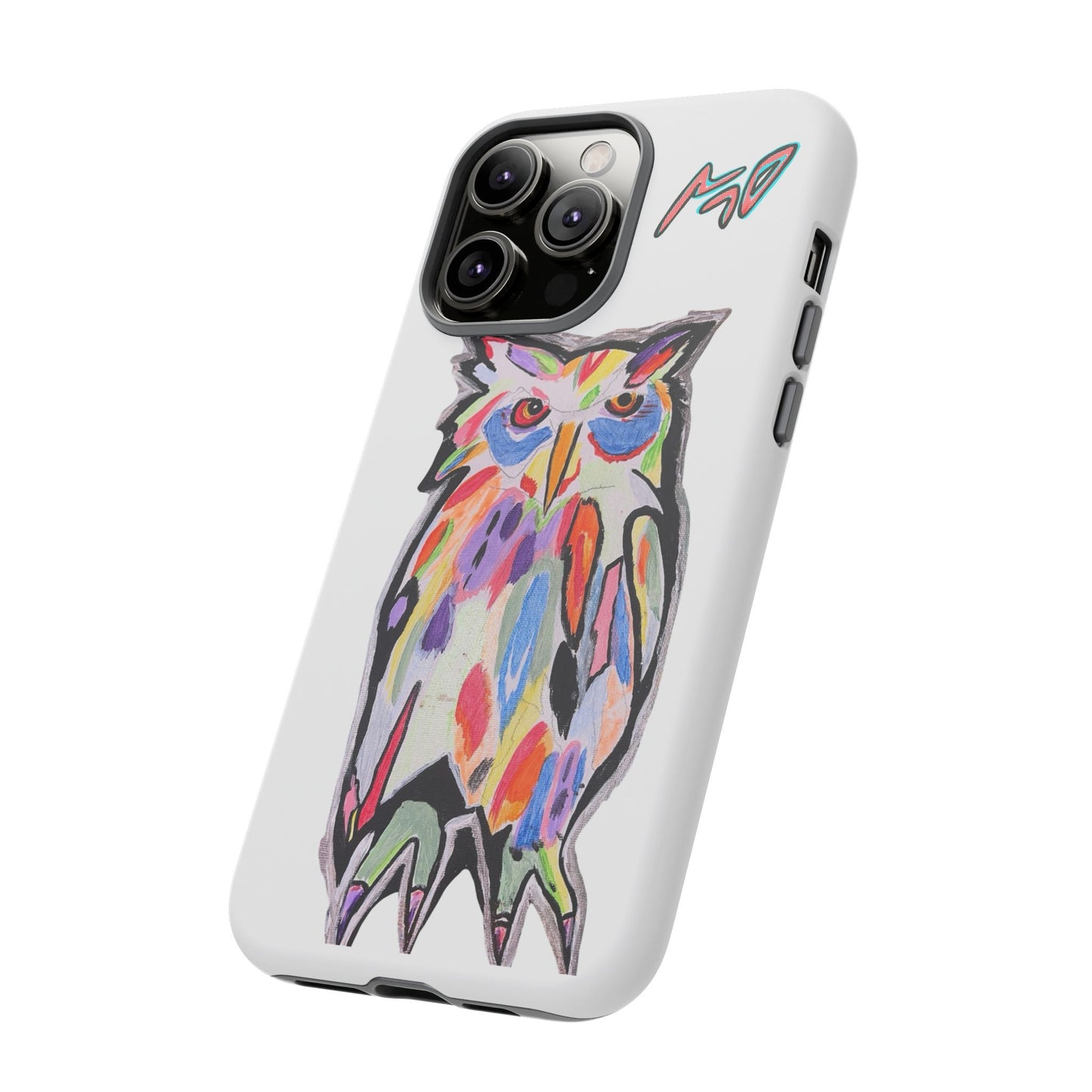 Colorful Owl Phone Case — Artistic Owl Illustration Tough Case