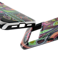 HEART ATTACK Abstract Neon Face Tough Phone Case – Vibrant Art Phone Cover