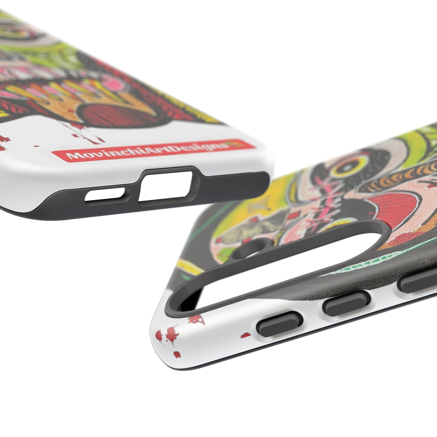 KUNTA.  Abstract Tribal Skull Phone Case — Colorful Street Art Protective Cover