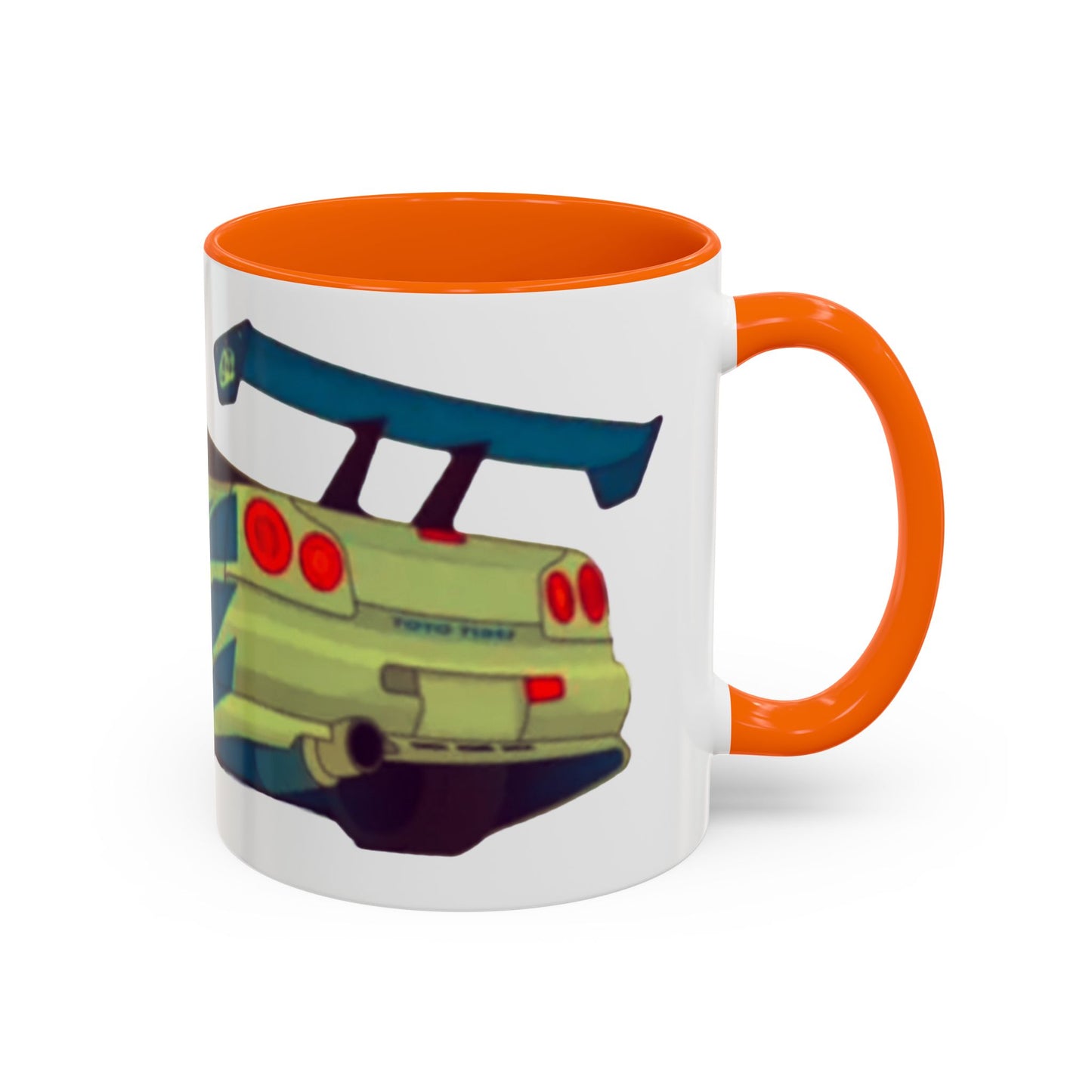 R34  Racing Skyline Accent Coffee Mug — Fast Car Drift Design (11/15oz)