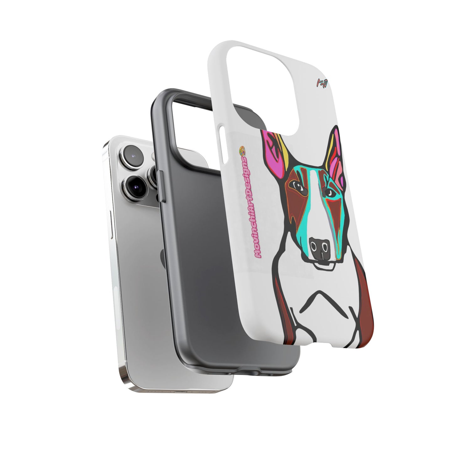 MR Bull Terrier Phone Case — Colorful Pop Art Tough Cases for Dog Lovers