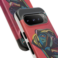 Colorful Pit LABRADOR Tough Phone Case — Vibrant Pop Art Dog Design