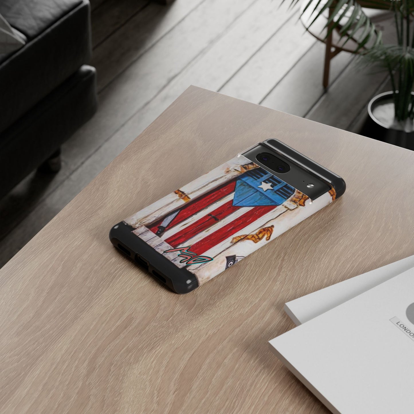 Puerto Rican Flag Phone Case - Rustic Coquí Door Design Tough Case
