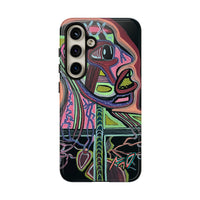 HEART ATTACK Abstract Neon Face Tough Phone Case – Vibrant Art Phone Cover
