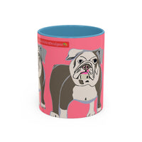 Bulldog Accent Coffee Mug — Cute Pink Dog Lover Mug (11/15oz)