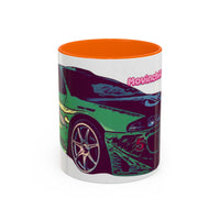 Coffee Mug —ECLIPSE  Neon Sports Car Design with "MovinchiArtDesigns" Logo