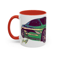 Coffee Mug —ECLIPSE  Neon Sports Car Design with "MovinchiArtDesigns" Logo