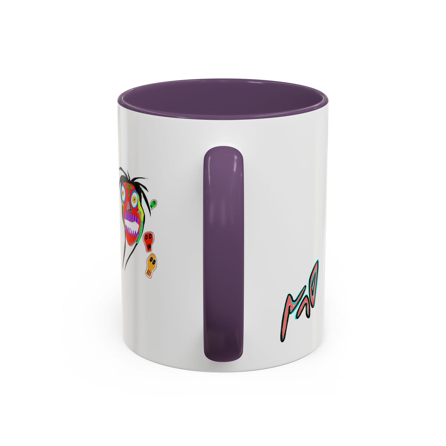 Colorful Tribal Mask Coffee Mug — Vibrant Skull Art Accent Mug (11/15oz)