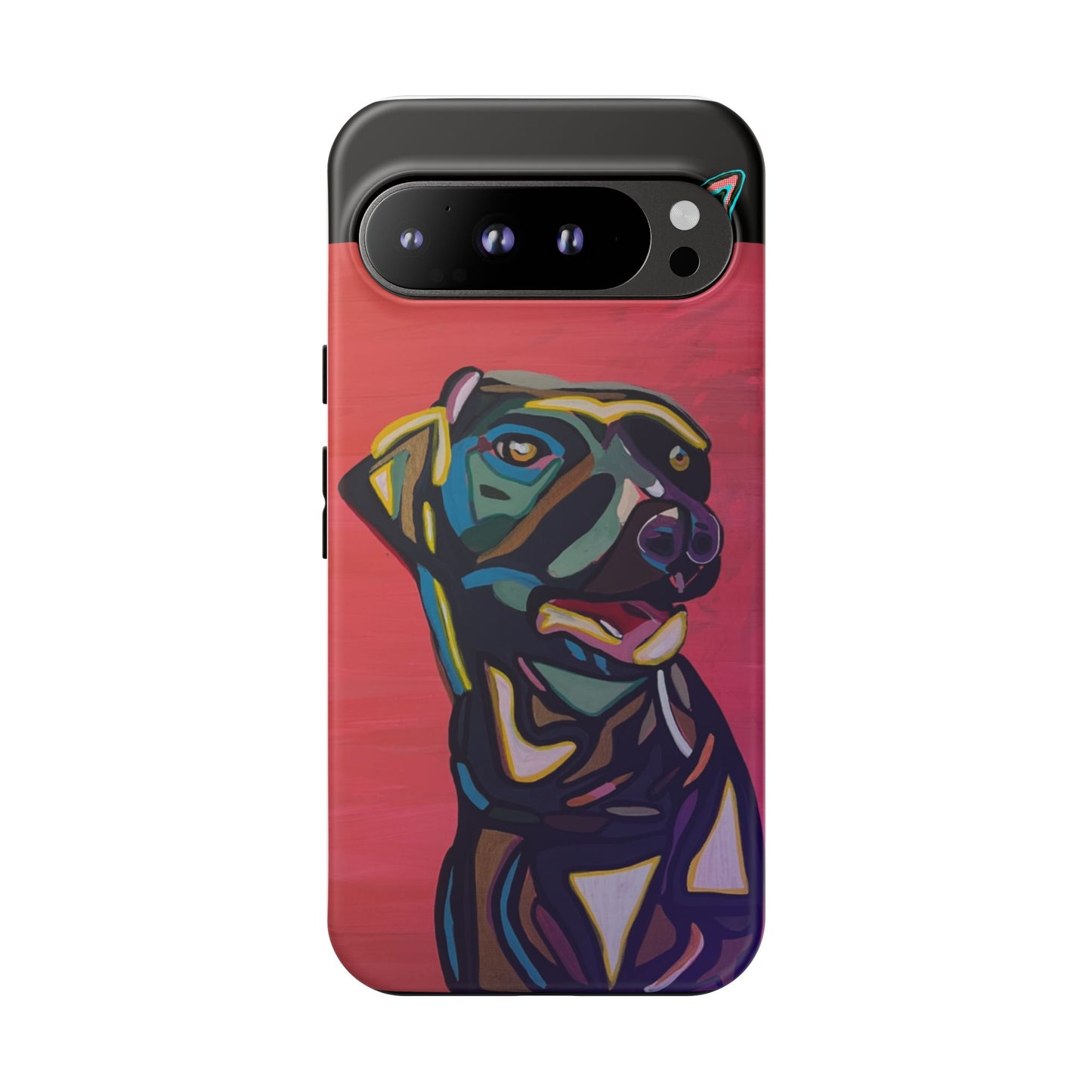 Colorful Pit LABRADOR Tough Phone Case — Vibrant Pop Art Dog Design
