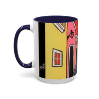 SAN SEBASTIAN2.0 Colorful Canal Houses Accent Coffee Mug — Bright European Street Art Ceramic Mug (11/15oz)