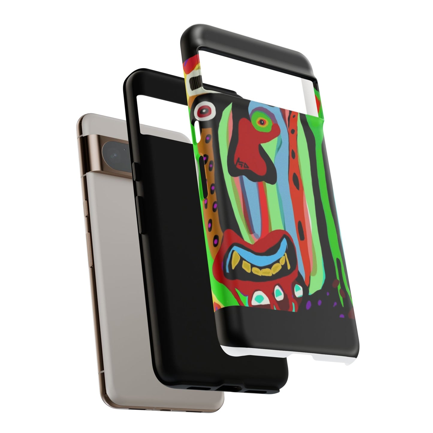 CRAZY.   Tribal Face Phone Case — Colorful Modern Art iPhone Cover