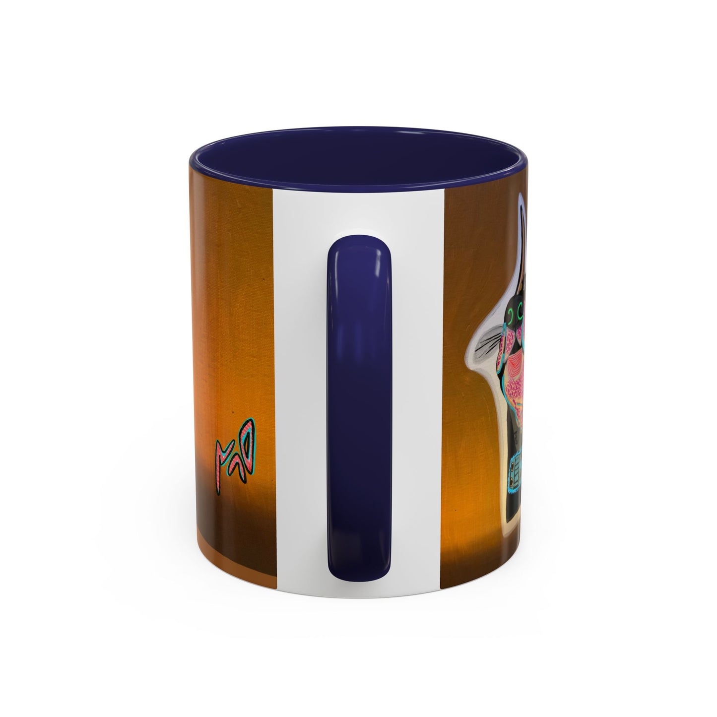 Colorful Doberman Accent Coffee Mug — Vibrant Dog Portrait Ceramic Mug (11/15oz)