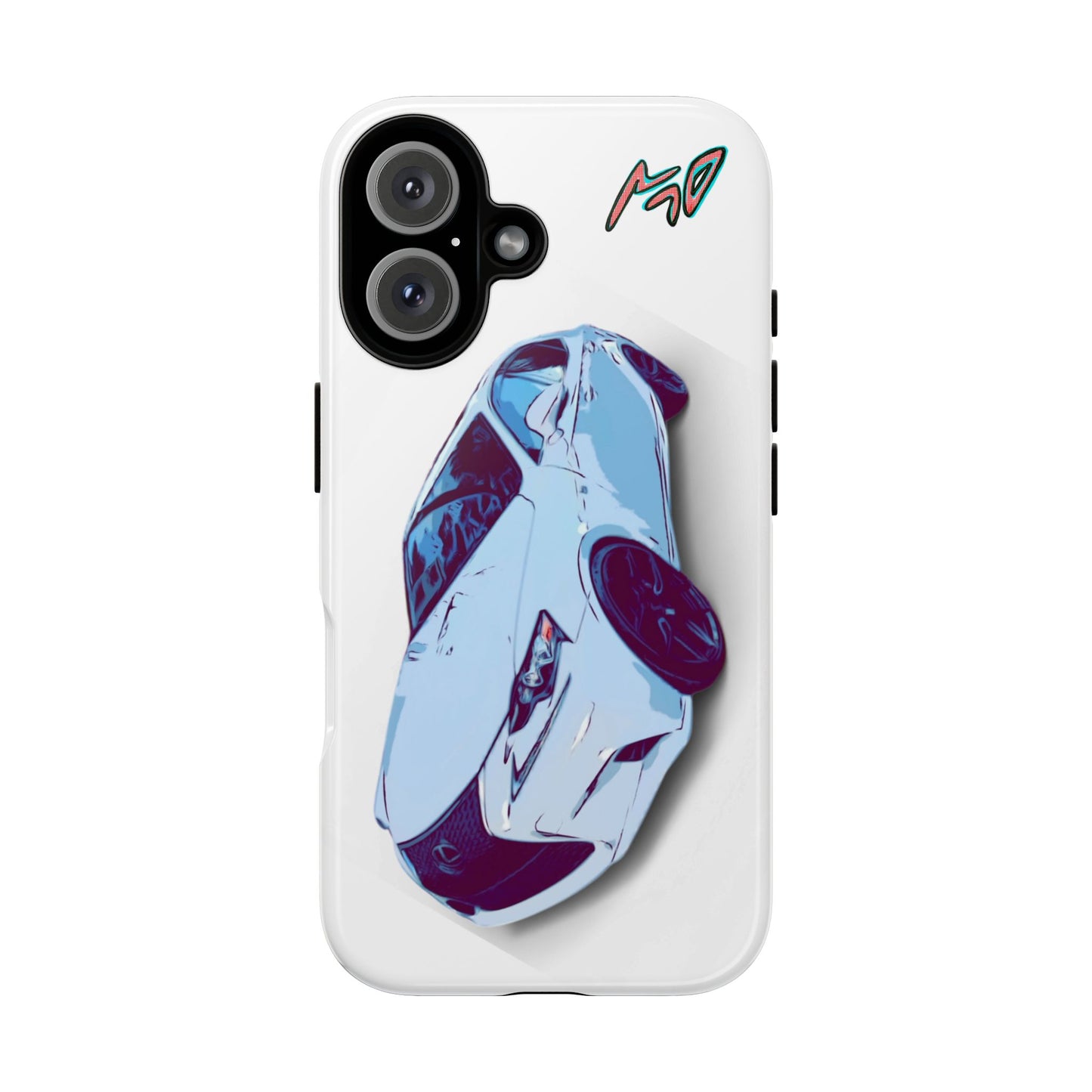 Melvin White Sports Car Phone Case - Retro Pop Art Supercar Protective Tough Case