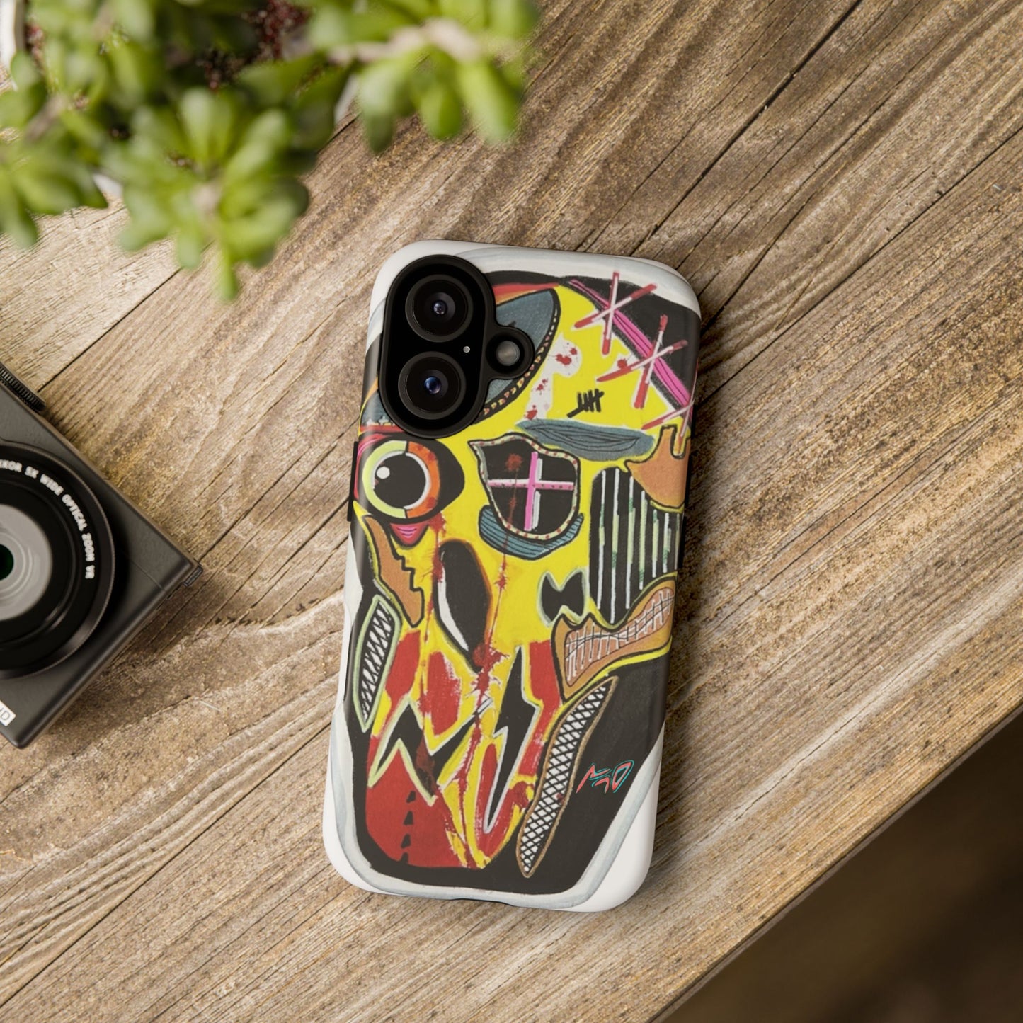 VINCENT.  Skull Riot Phone Case – Colorful Abstract Horror Art Protective Cover
