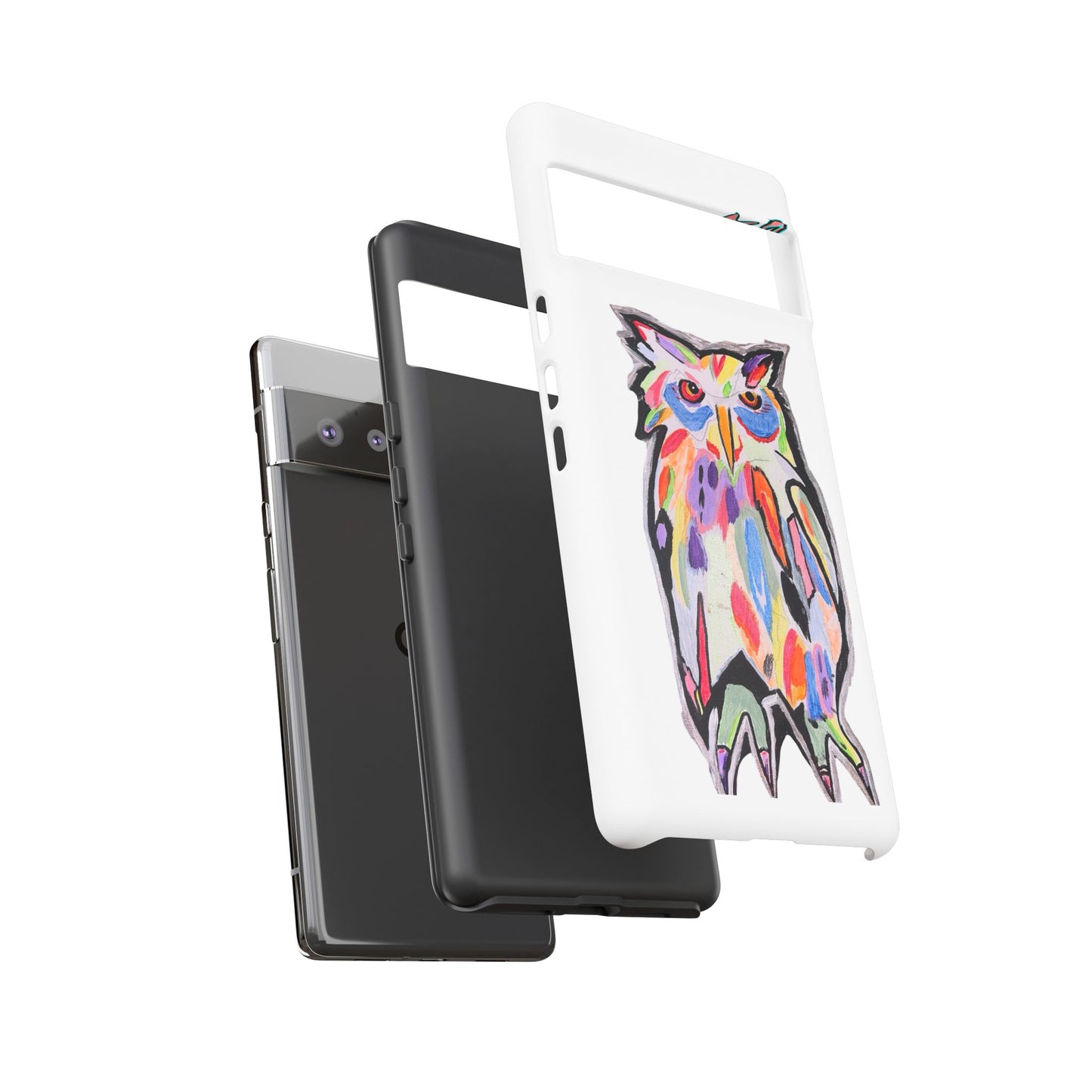 Colorful Owl Phone Case — Artistic Owl Illustration Tough Case