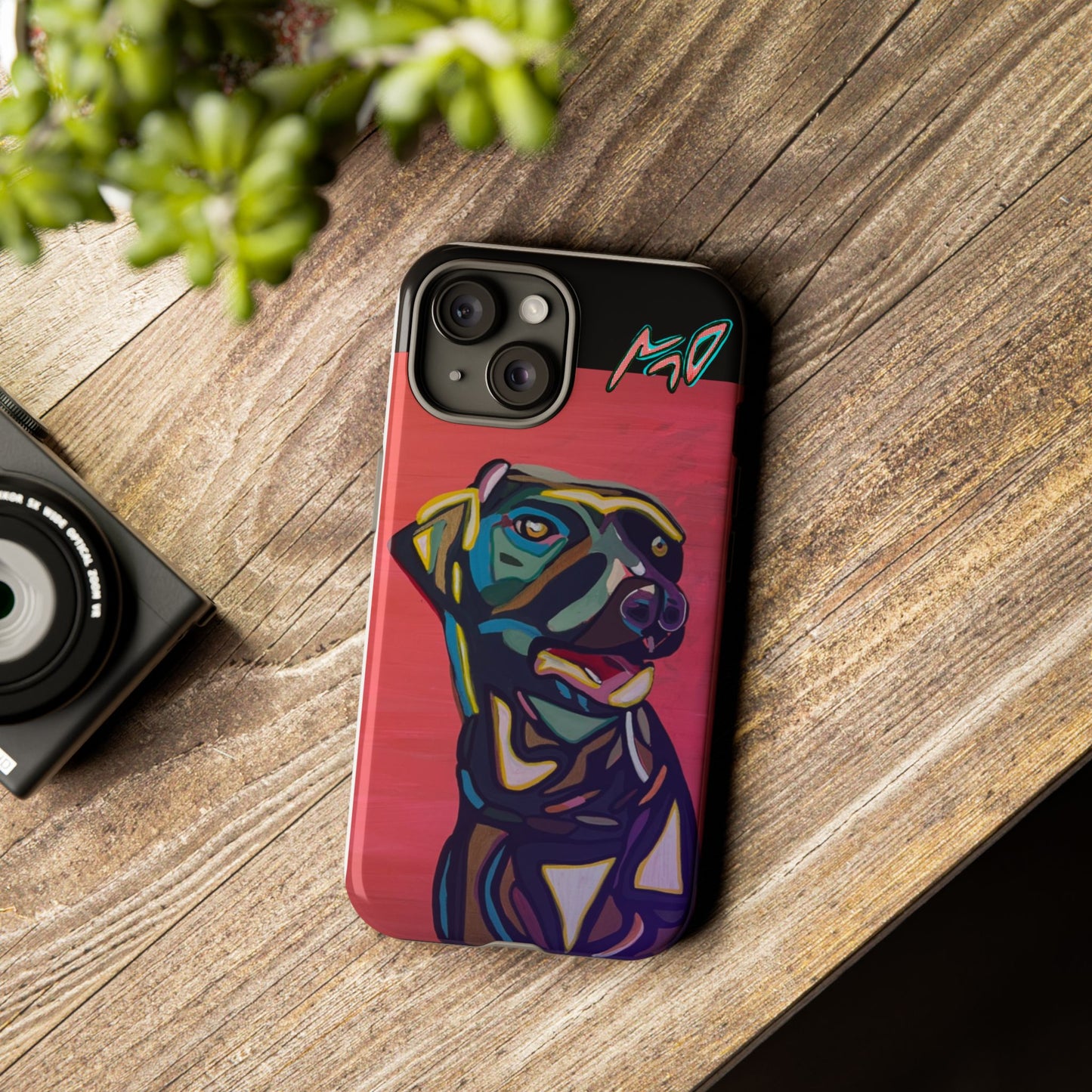 Colorful Pit LABRADOR Tough Phone Case — Vibrant Pop Art Dog Design