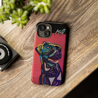 Colorful Pit LABRADOR Tough Phone Case — Vibrant Pop Art Dog Design