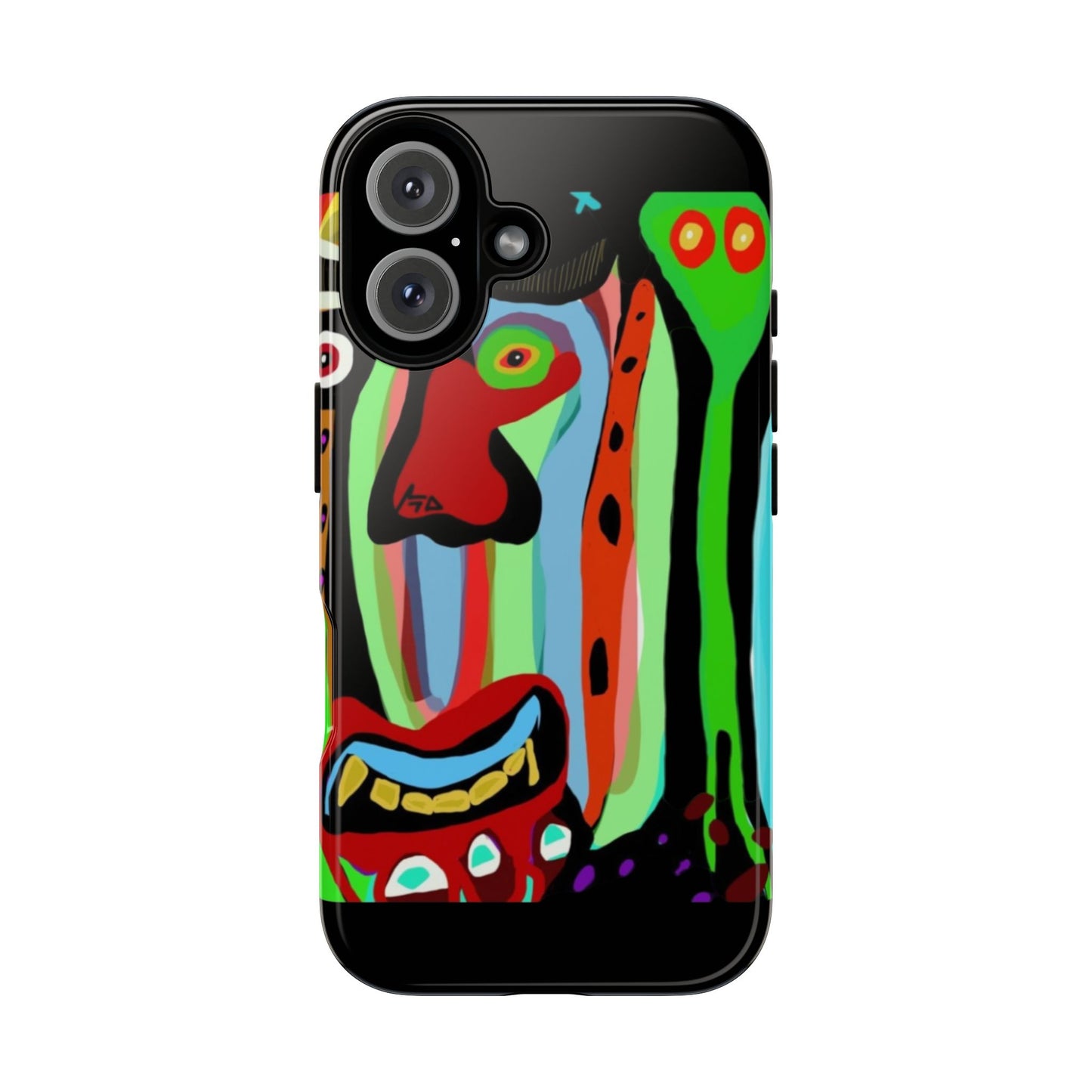 CRAZY.   Tribal Face Phone Case — Colorful Modern Art iPhone Cover