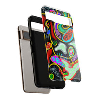 CRAZY4  Abstract Neon Skull Phone Case — Colorful Psychedelic Protective Cover