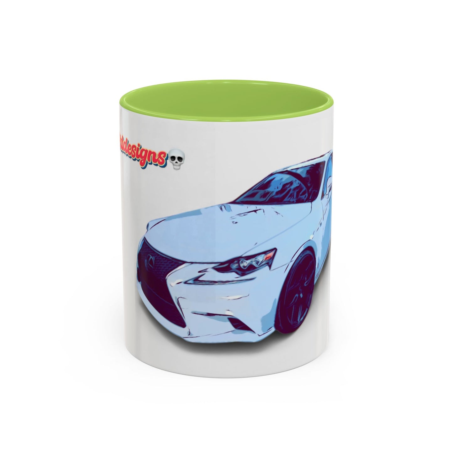 IS300 Car Lover Accent Coffee Mug – White Sports Sedan Design (11oz & 15oz)
