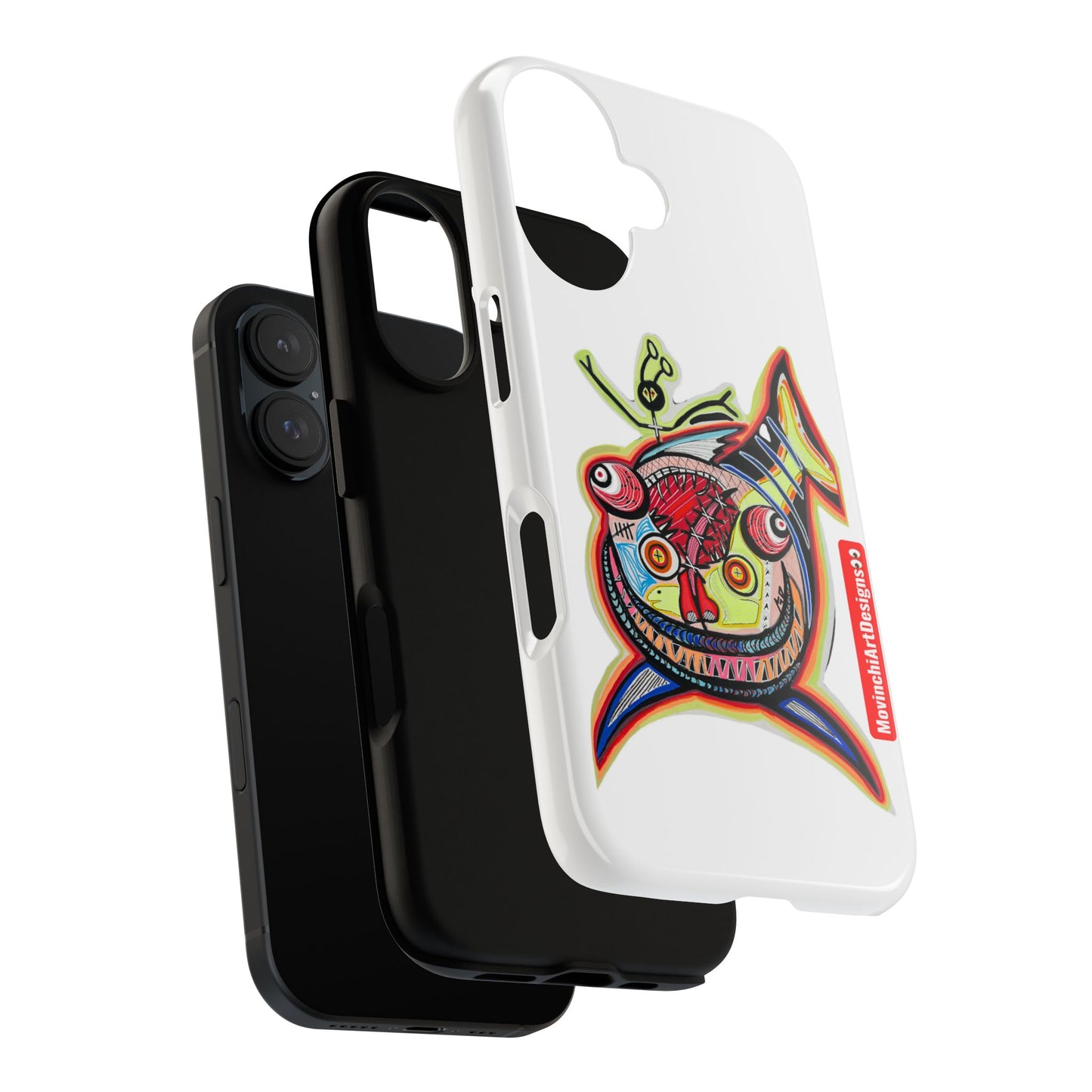 Phone Case — Colorful Abstract PARASITE  Fish Art Tough Cases