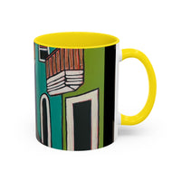 SAN SEBASTIAN2.0 Colorful Canal Houses Accent Coffee Mug — Bright European Street Art Ceramic Mug (11/15oz)