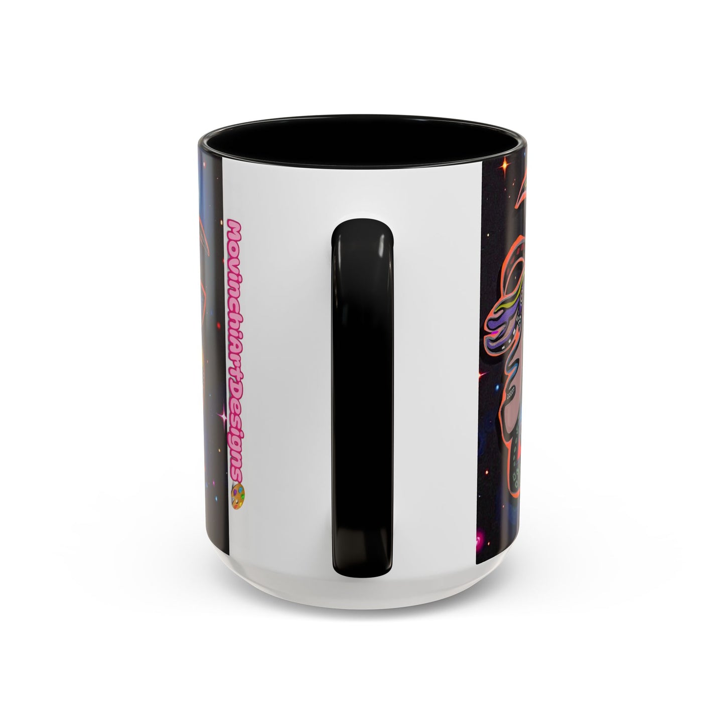 Psychedelic RYDER2.0   Space Goat Accent Coffee Mug — Colorful Cosmic Animal Art (11/15oz)