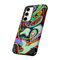 CRAZY4  Abstract Neon Skull Phone Case — Colorful Psychedelic Protective Cover