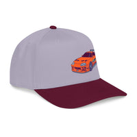 2JZ.  Retro Orange Sports Car Baseball Cap — Vintage JDM Supra Snapback