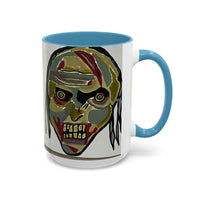 3 amigos2.0 Zombie Skull Coffee Mug — Spooky Horror Accent Mug (11/15 oz)
