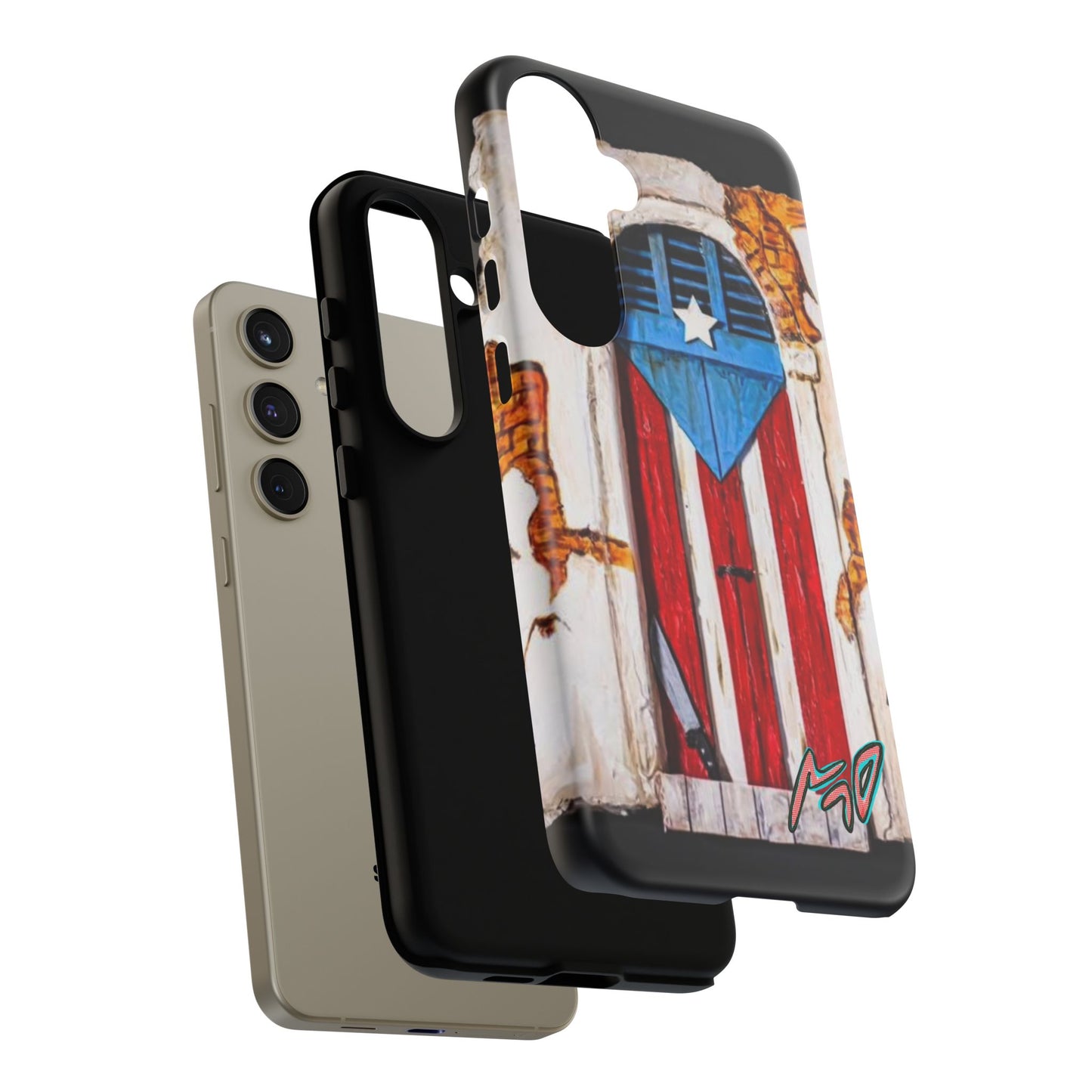 Puerto Rican Flag Phone Case - Rustic Coquí Door Design Tough Case