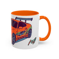 Racing Supra Accent Coffee Mug (11/15oz) — Orange Drift Car Design