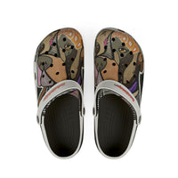 Artistic PITBULL  Dog Print EVA Foam Clogs — All-Over-Print Comfortable Slip-On Shoes