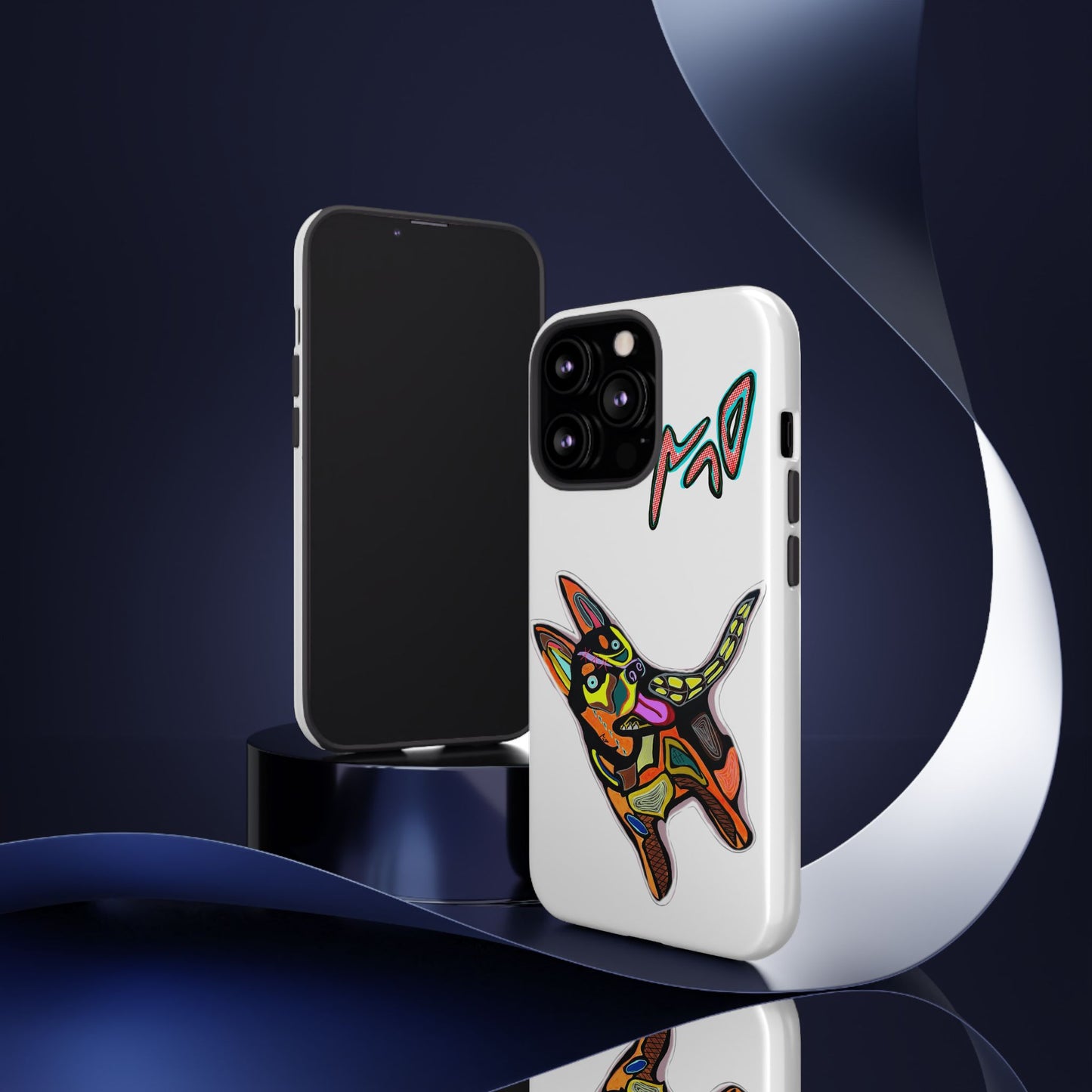 HUSKY  Colorful Abstract Dog Phone Case — 'MAD' Signature Protective Case