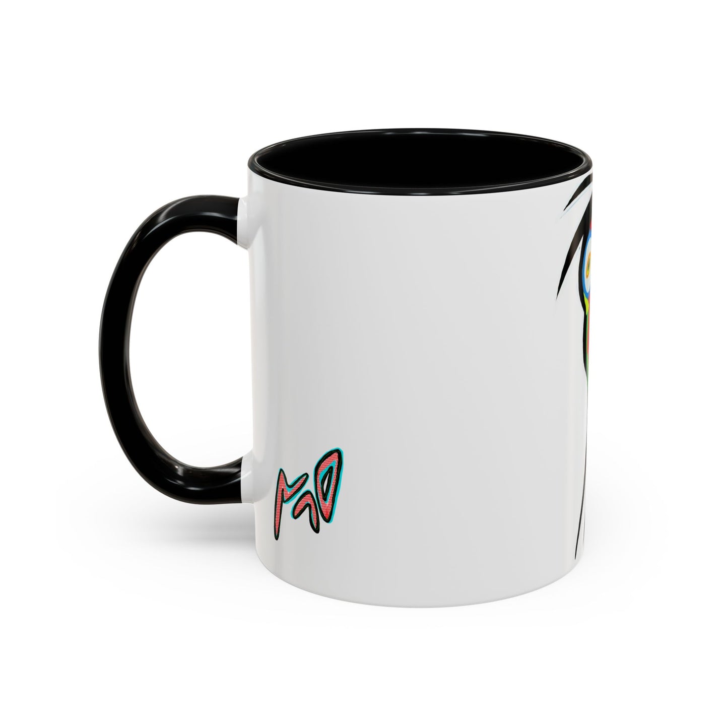 Colorful Tribal Mask Coffee Mug — Vibrant Skull Art Accent Mug (11/15oz)
