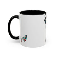 Colorful Tribal Mask Coffee Mug — Vibrant Skull Art Accent Mug (11/15oz)