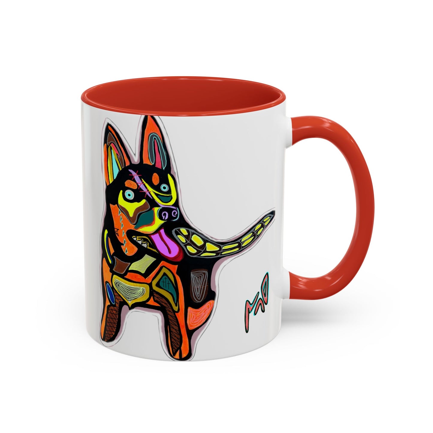 Colorful Pop Art Dog Accent Coffee Mug — Vibrant French Bulldog Design (11/15 oz)