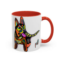 Colorful Pop Art Dog Accent Coffee Mug — Vibrant French Bulldog Design (11/15 oz)