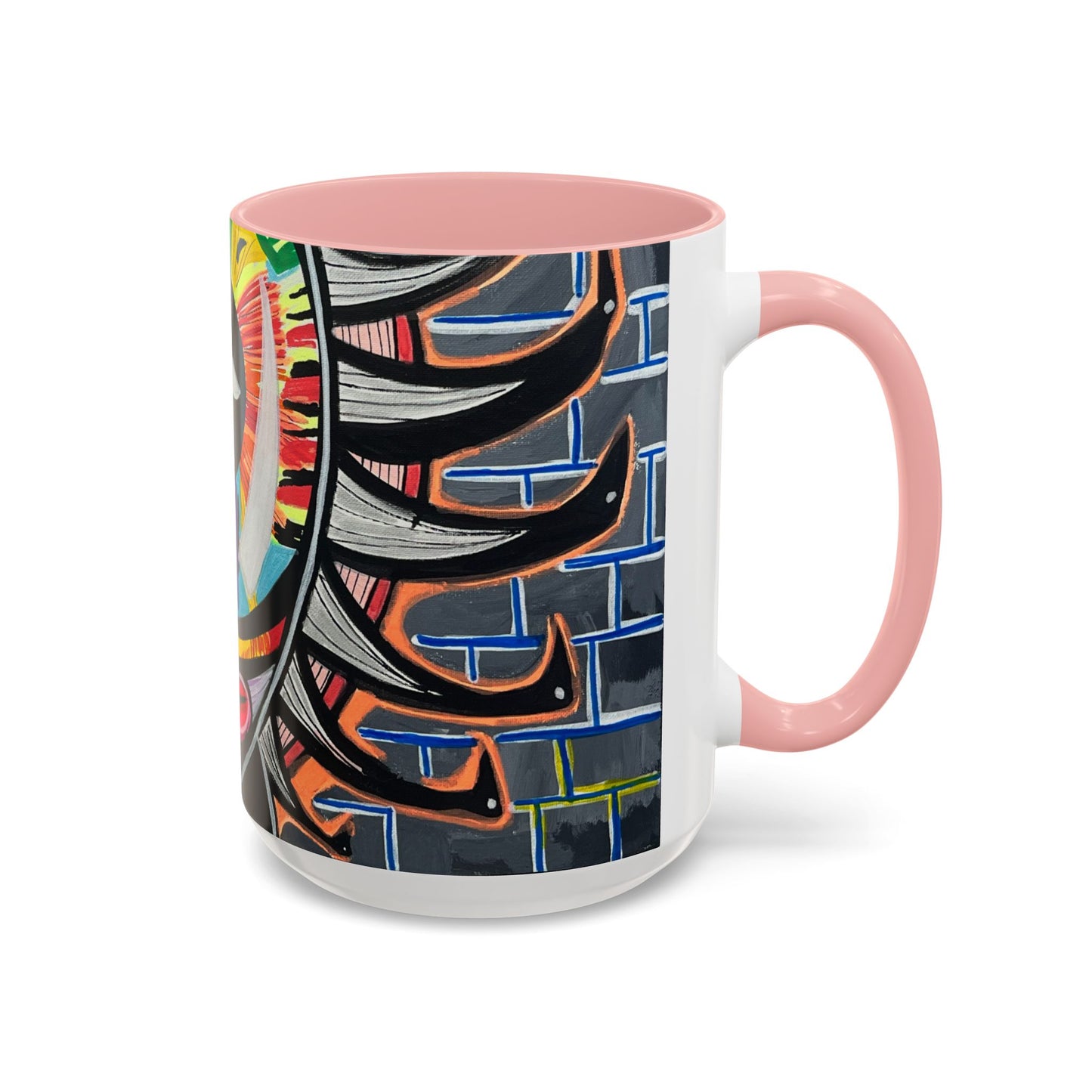 Abstract Street-Art Eye Coffee Mug — Colorful Graffiti Accent Mug (11/15 oz)