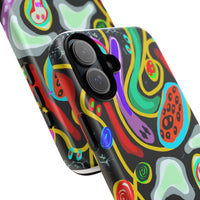 CRAZY4  Abstract Neon Skull Phone Case — Colorful Psychedelic Protective Cover