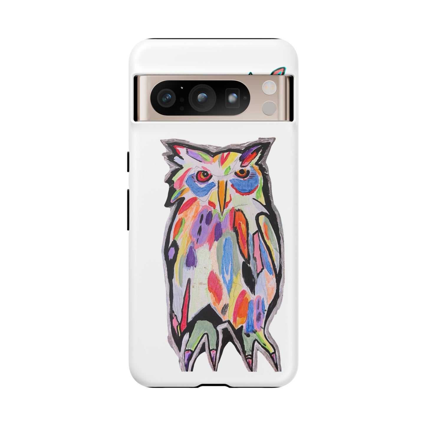 Colorful Owl Phone Case — Artistic Owl Illustration Tough Case