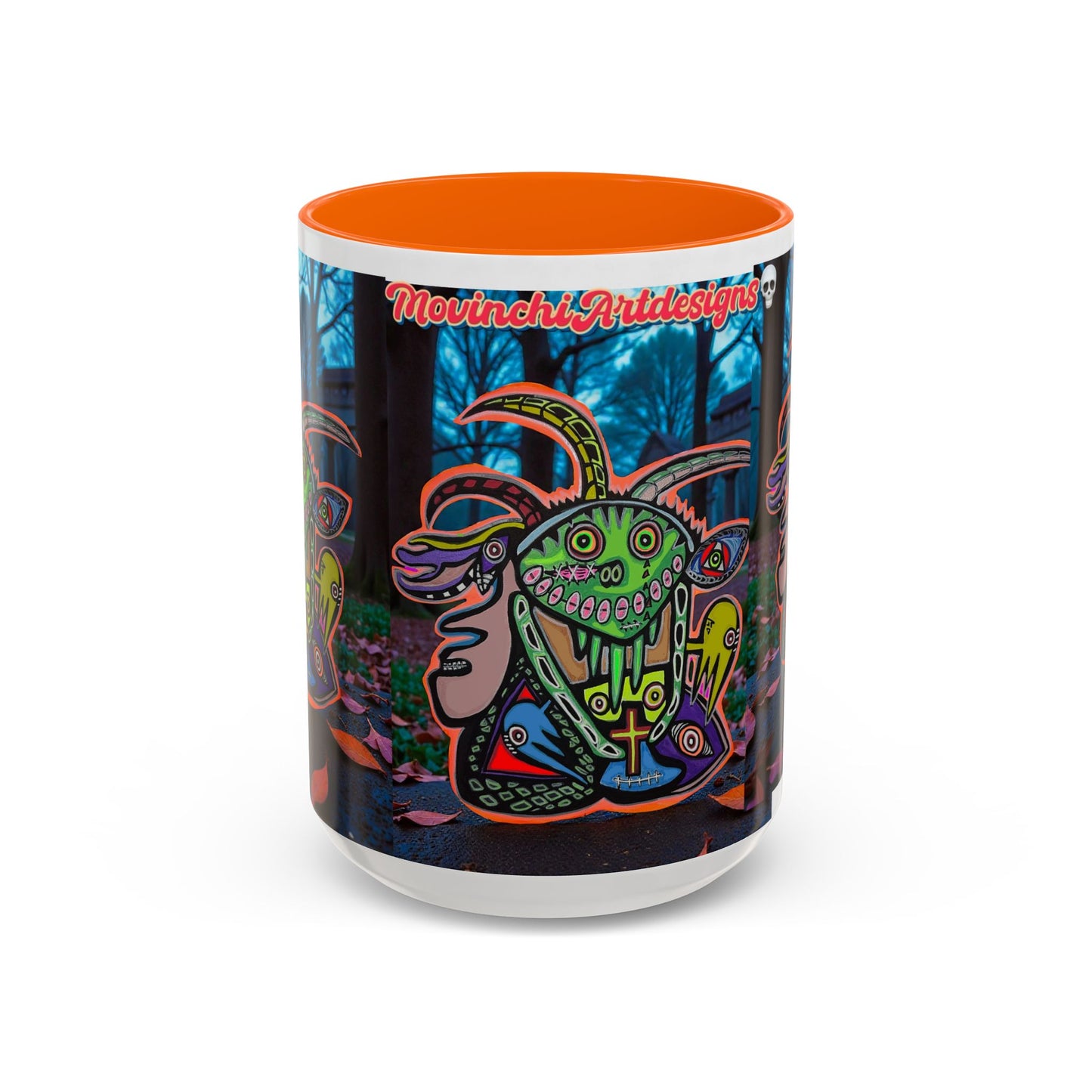 RYDER4.0  Psychedelic Forest Accent Coffee Mug – Colorful Trippy Creature Design (11/15oz)