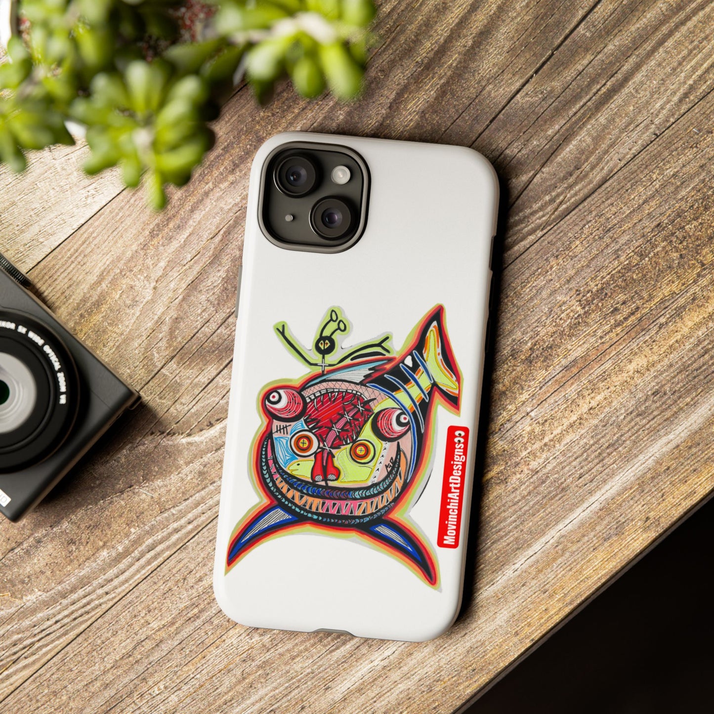 Phone Case — Colorful Abstract PARASITE  Fish Art Tough Cases