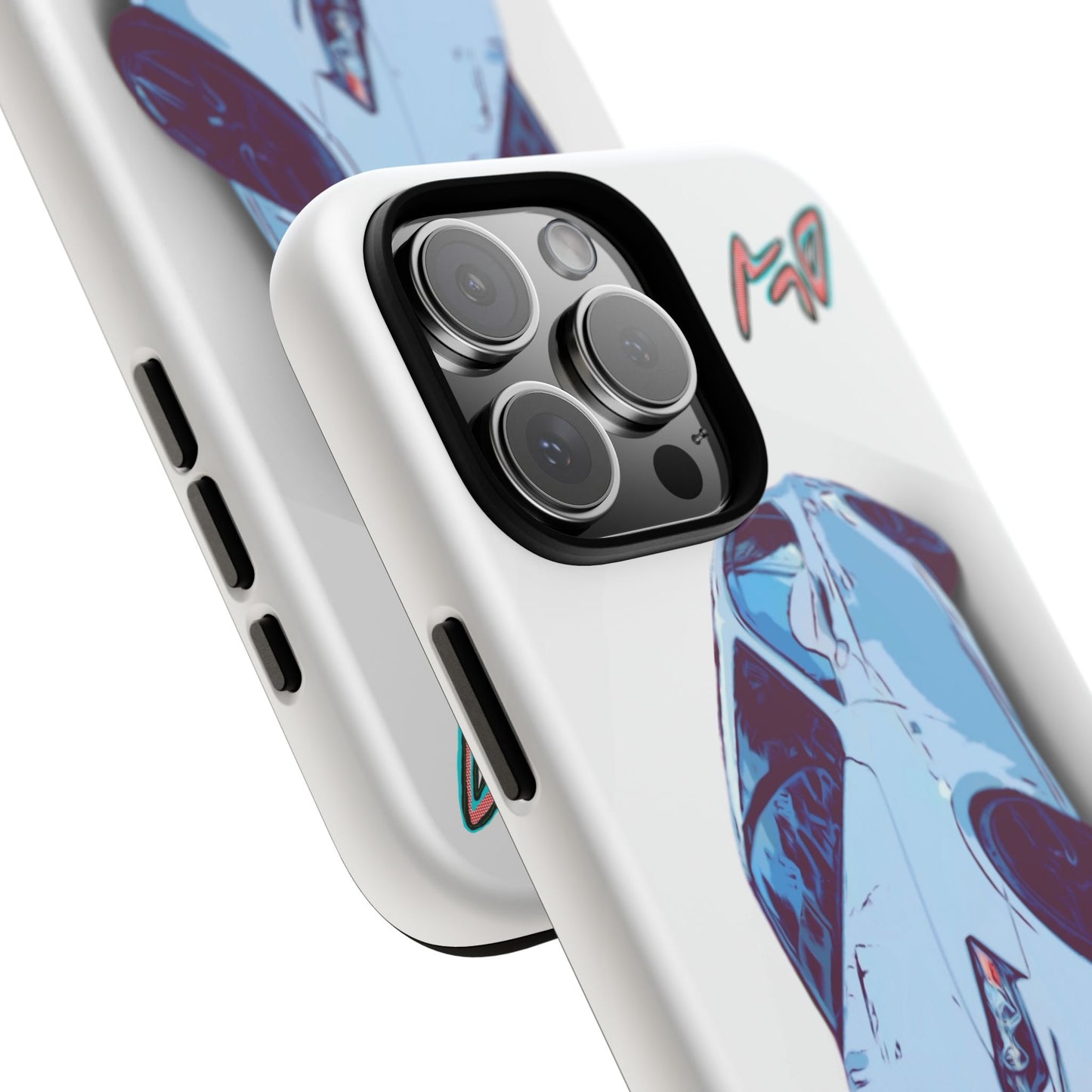 Melvin White Sports Car Phone Case - Retro Pop Art Supercar Protective Tough Case
