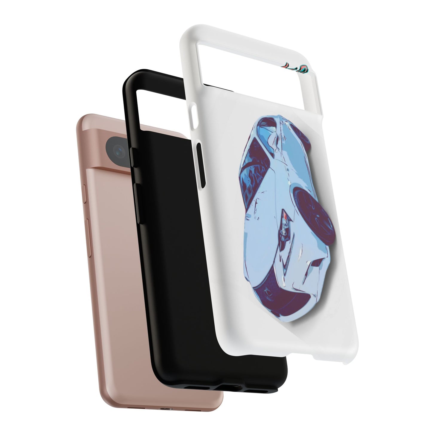 Melvin White Sports Car Phone Case - Retro Pop Art Supercar Protective Tough Case