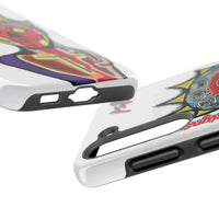 Artistic Crown KING GRAY  Skull Tough Phone Case — Colorful Abstract Guardian Design