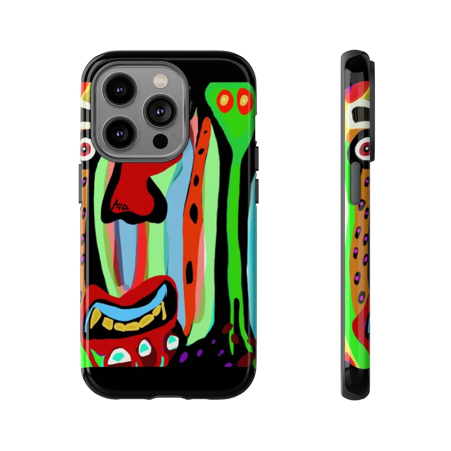 CRAZY.   Tribal Face Phone Case — Colorful Modern Art iPhone Cover