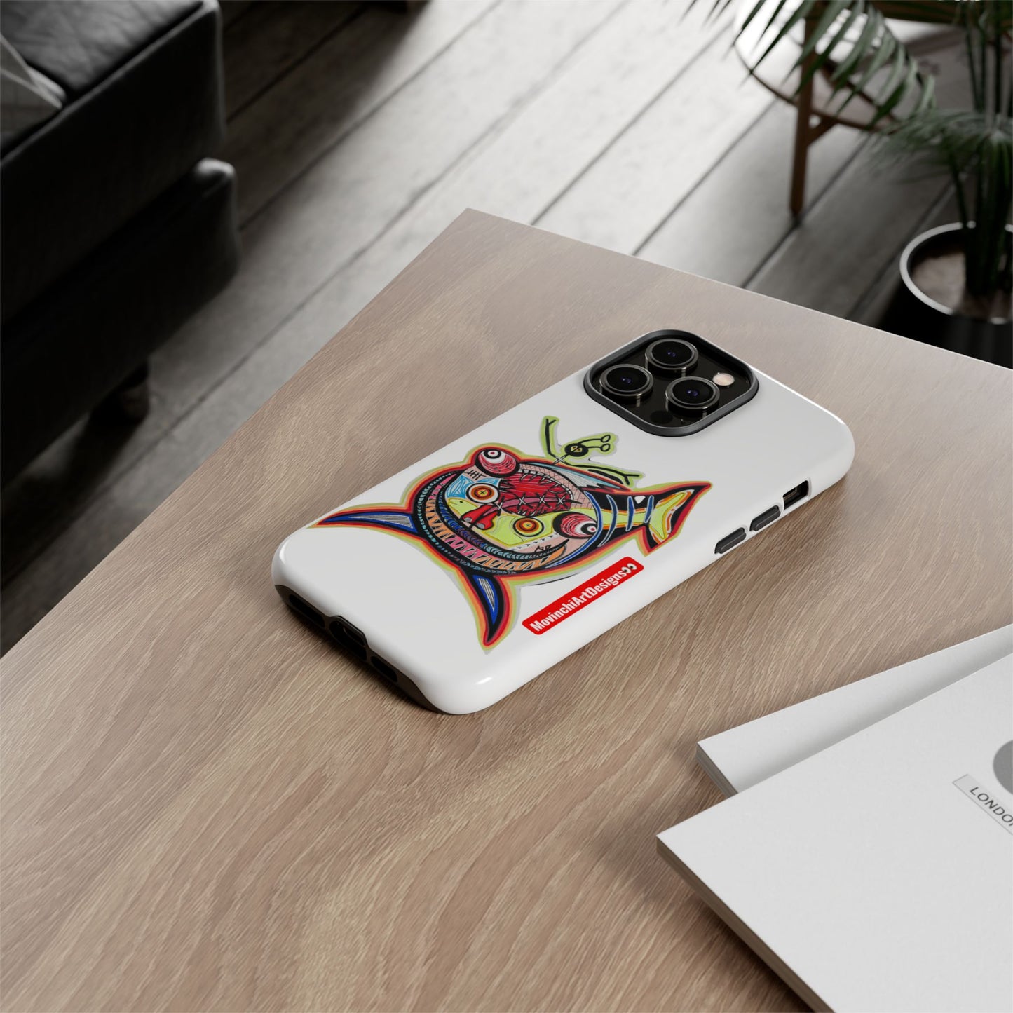 Phone Case — Colorful Abstract PARASITE  Fish Art Tough Cases