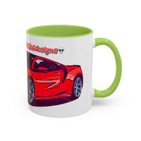 Red NSX Supercar Accent Coffee Mug — MovinchiArtDesigns Sports Car Graphic